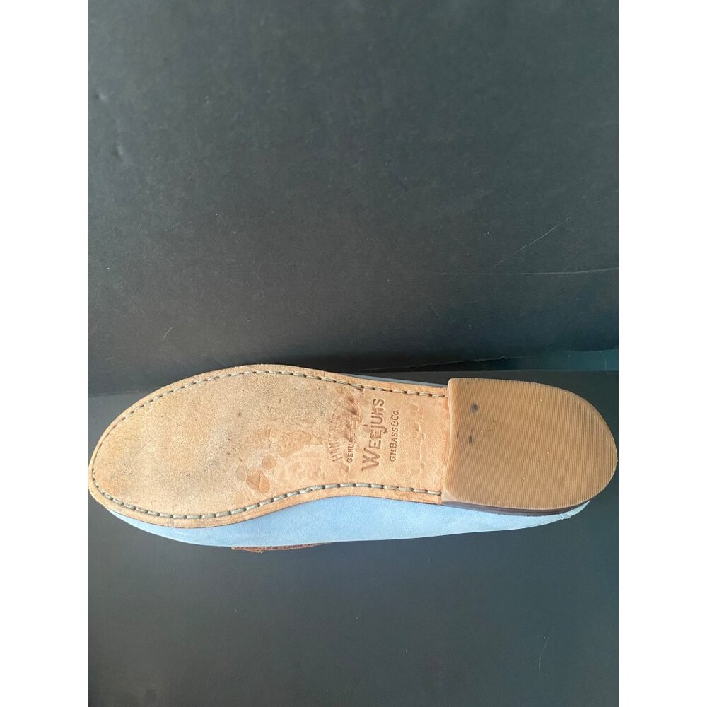 G.H. Bass Weejuns Light Blue Suede and Brown Leather Loafer 9 - Picture 6 of 7
